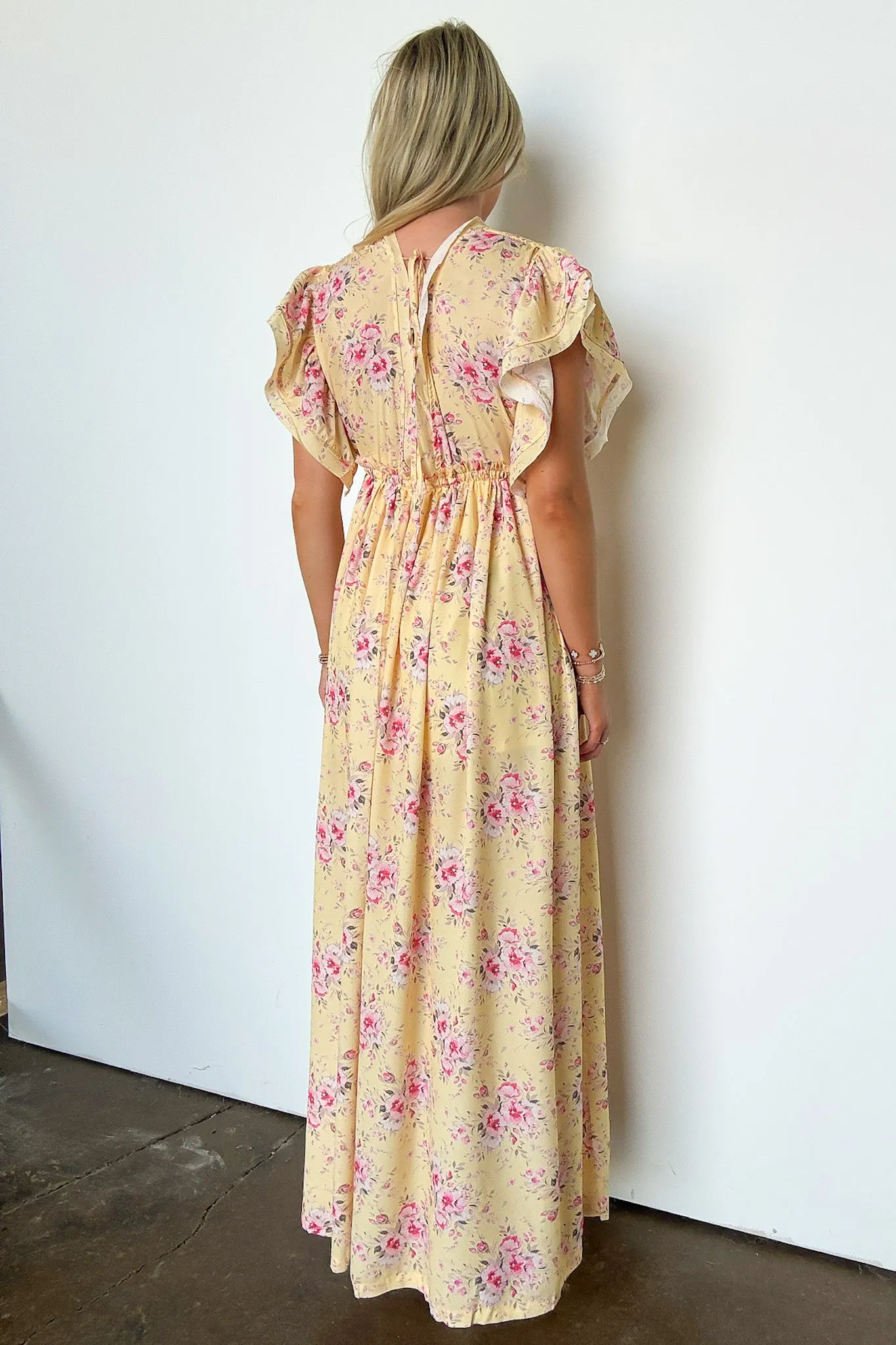 Summer Sensation Floral Tie Back Maxi Dress