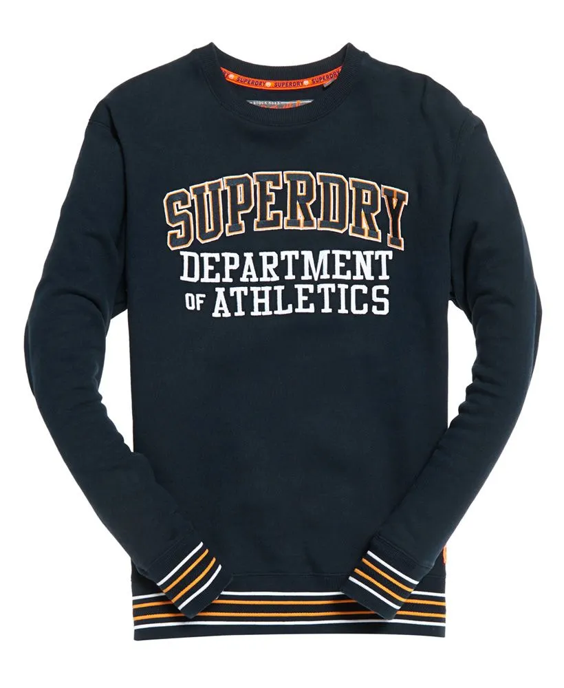 Superdry College Boxy Fit Crew Neck Sweatshirt Navy