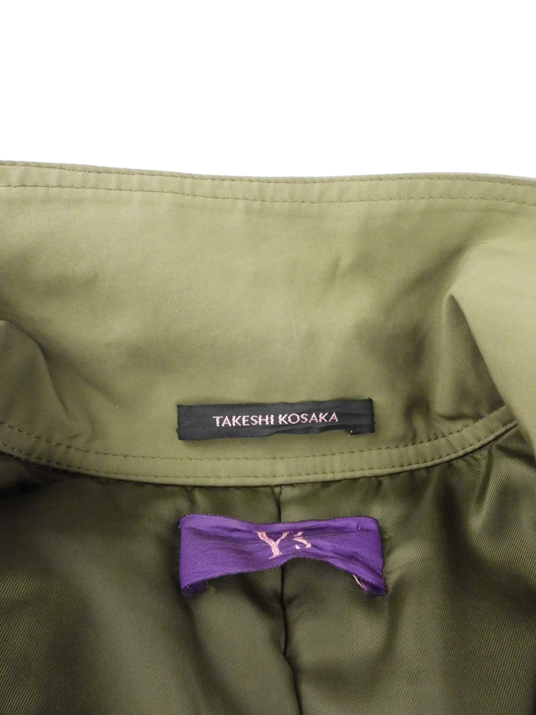 Takeshi Kosaka x Y's Green Nylon Belted Parka