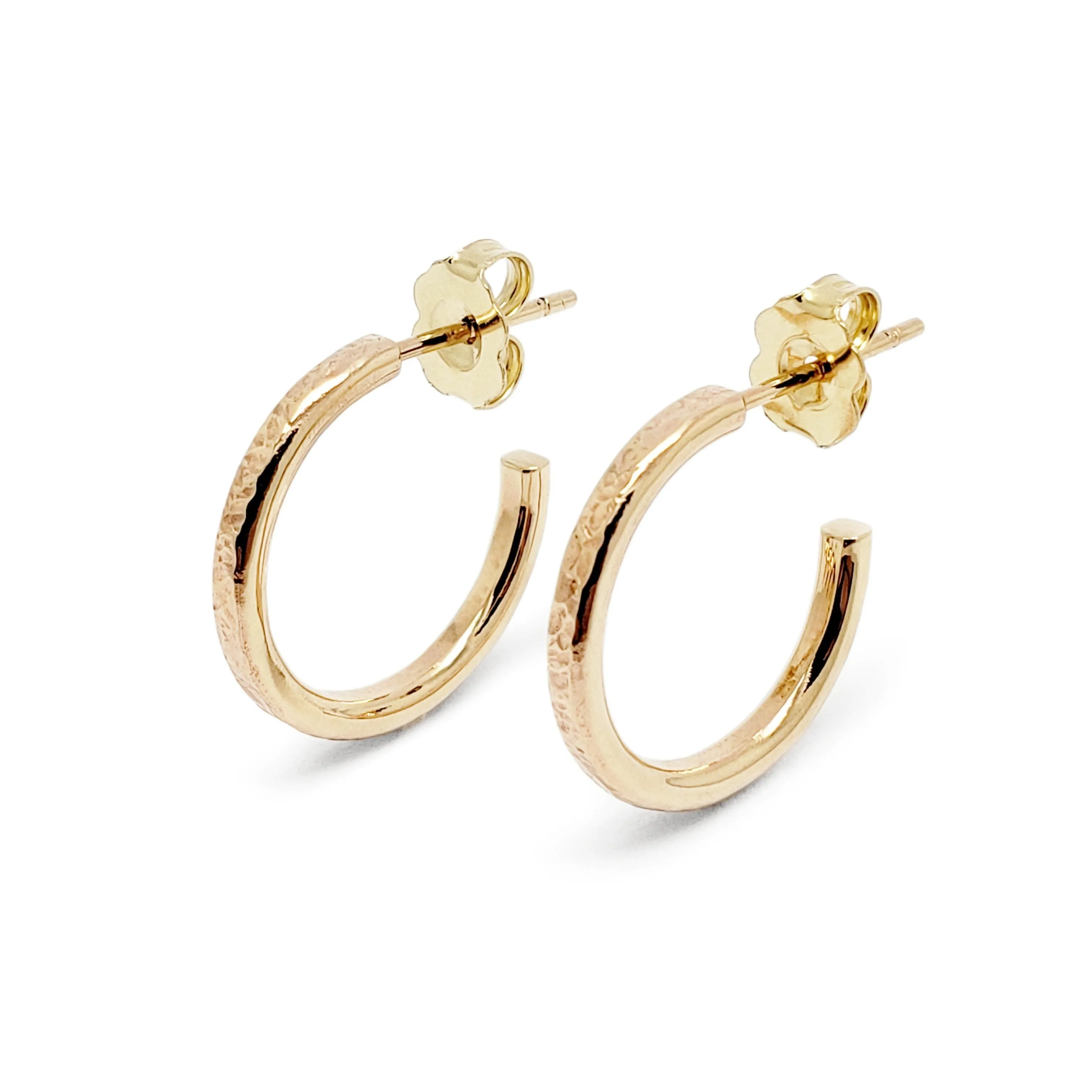 Textured Gold Hoops