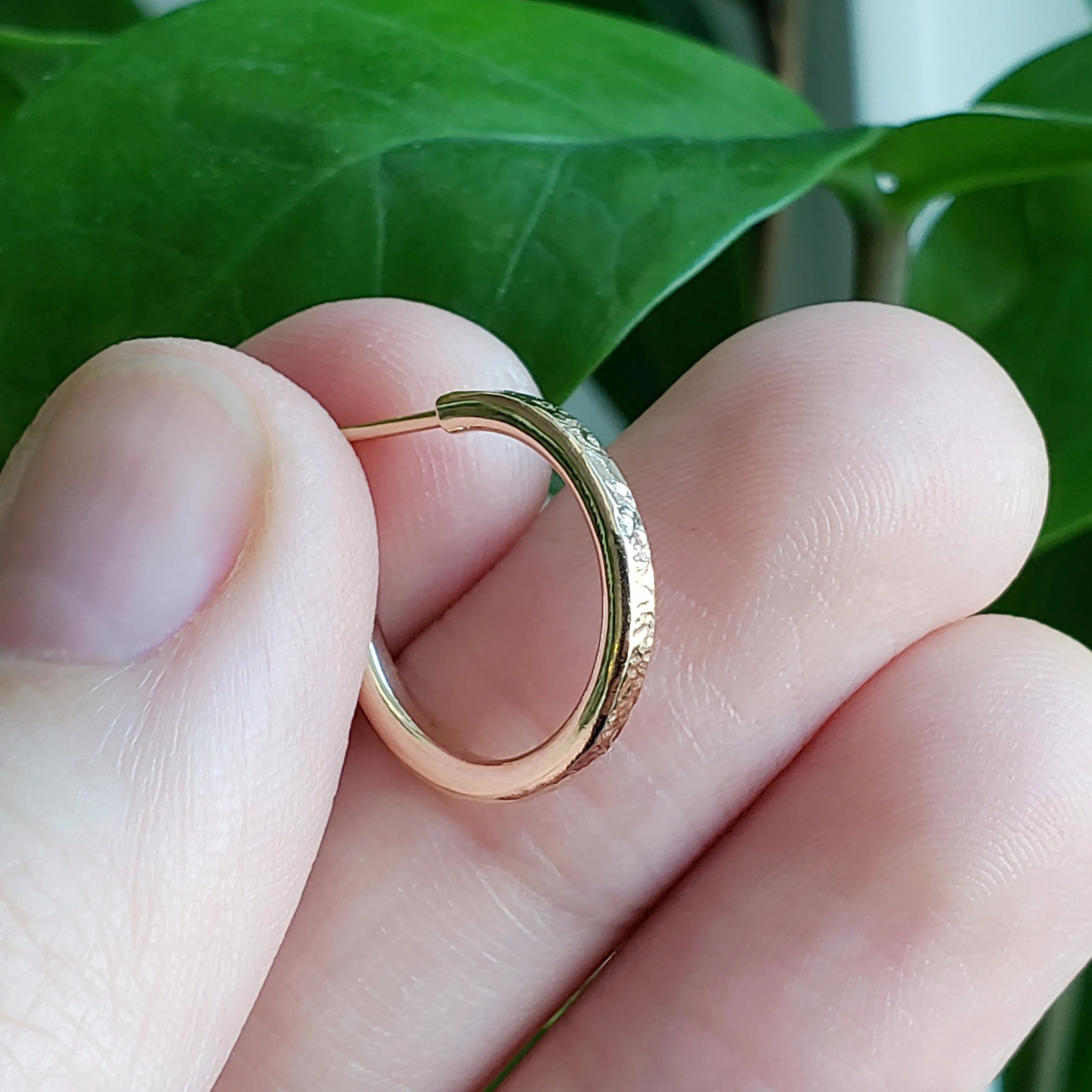 Textured Gold Hoops