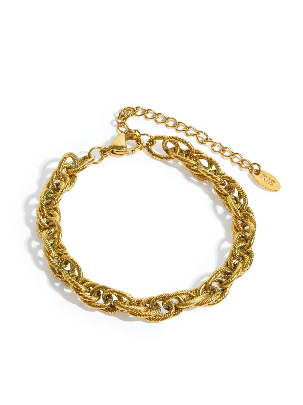 Textured Link Chain Bracelet