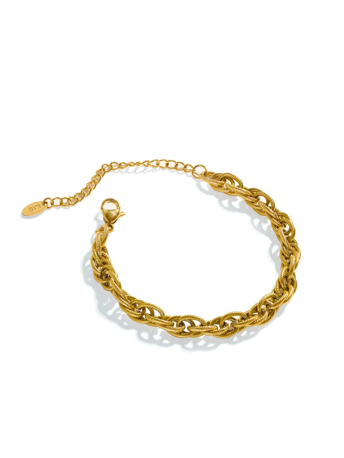 Textured Link Chain Bracelet