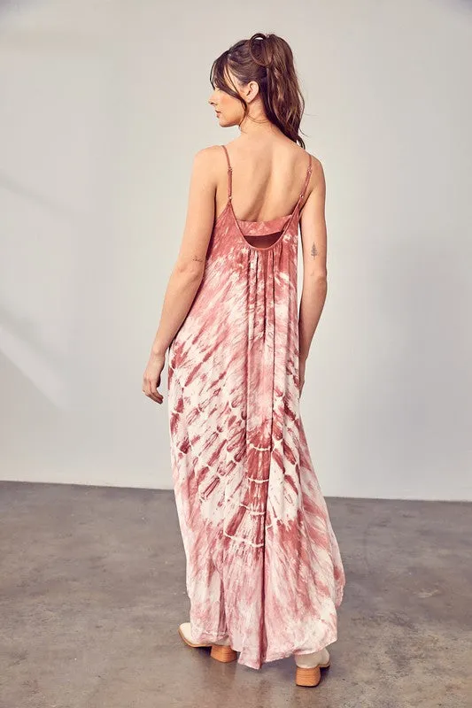 TIE DYE CAMI MAXI DRESS