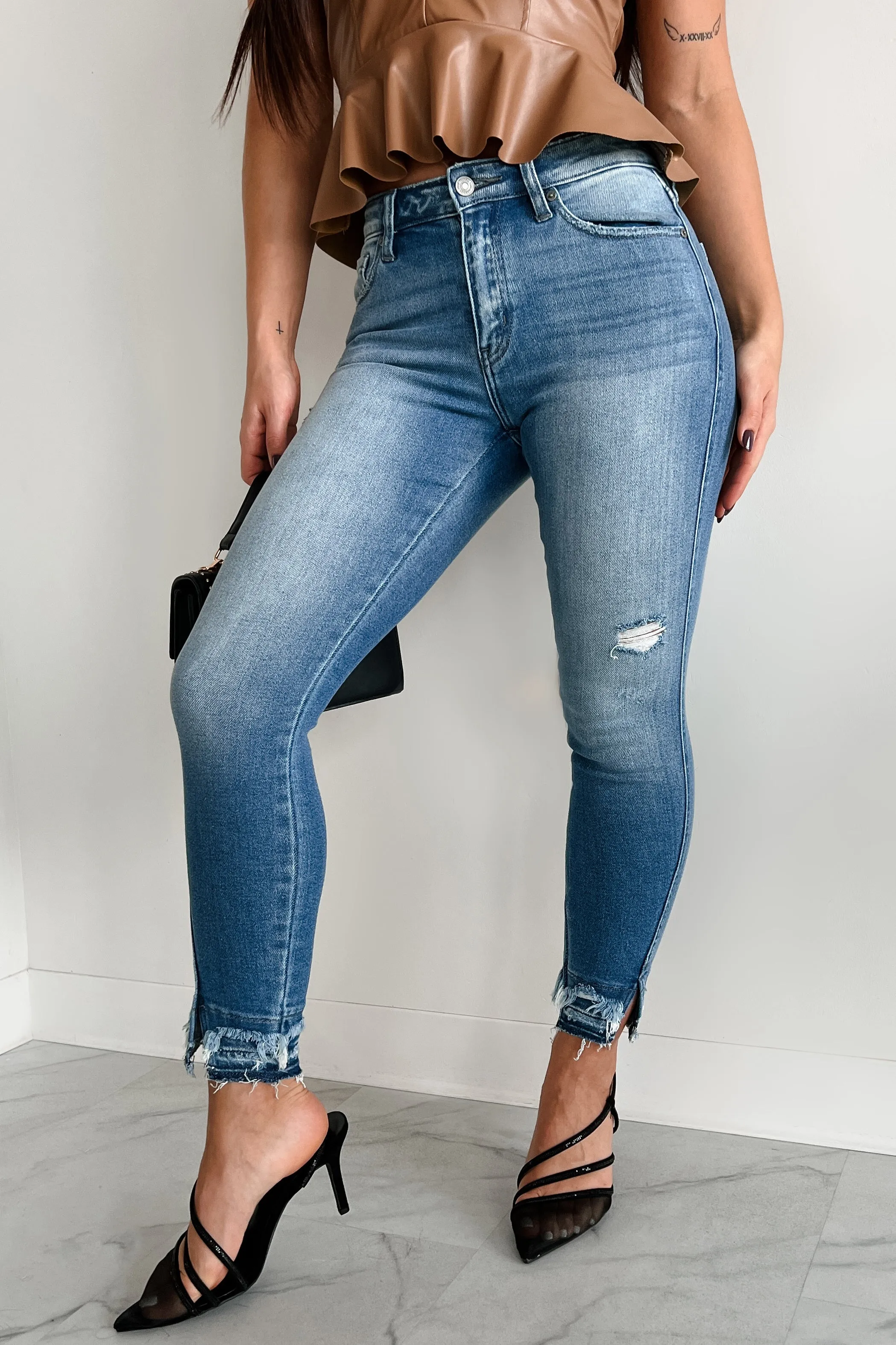 Trevina High Rise Skinny Ankle Kancan Jeans (Medium)