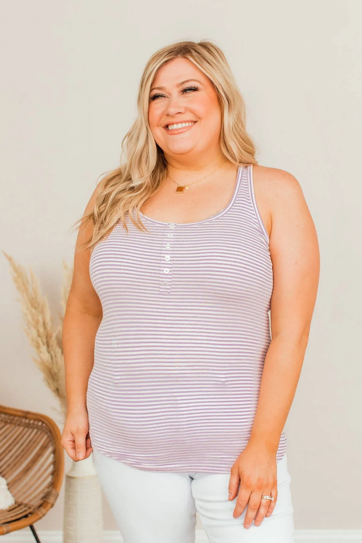 Tried And True Striped Tank- Lilac