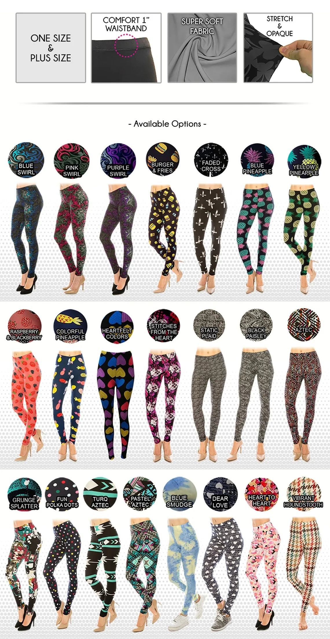 UltraSoft High-Rise Printed Leggings – The Ultimate in Comfort & Style