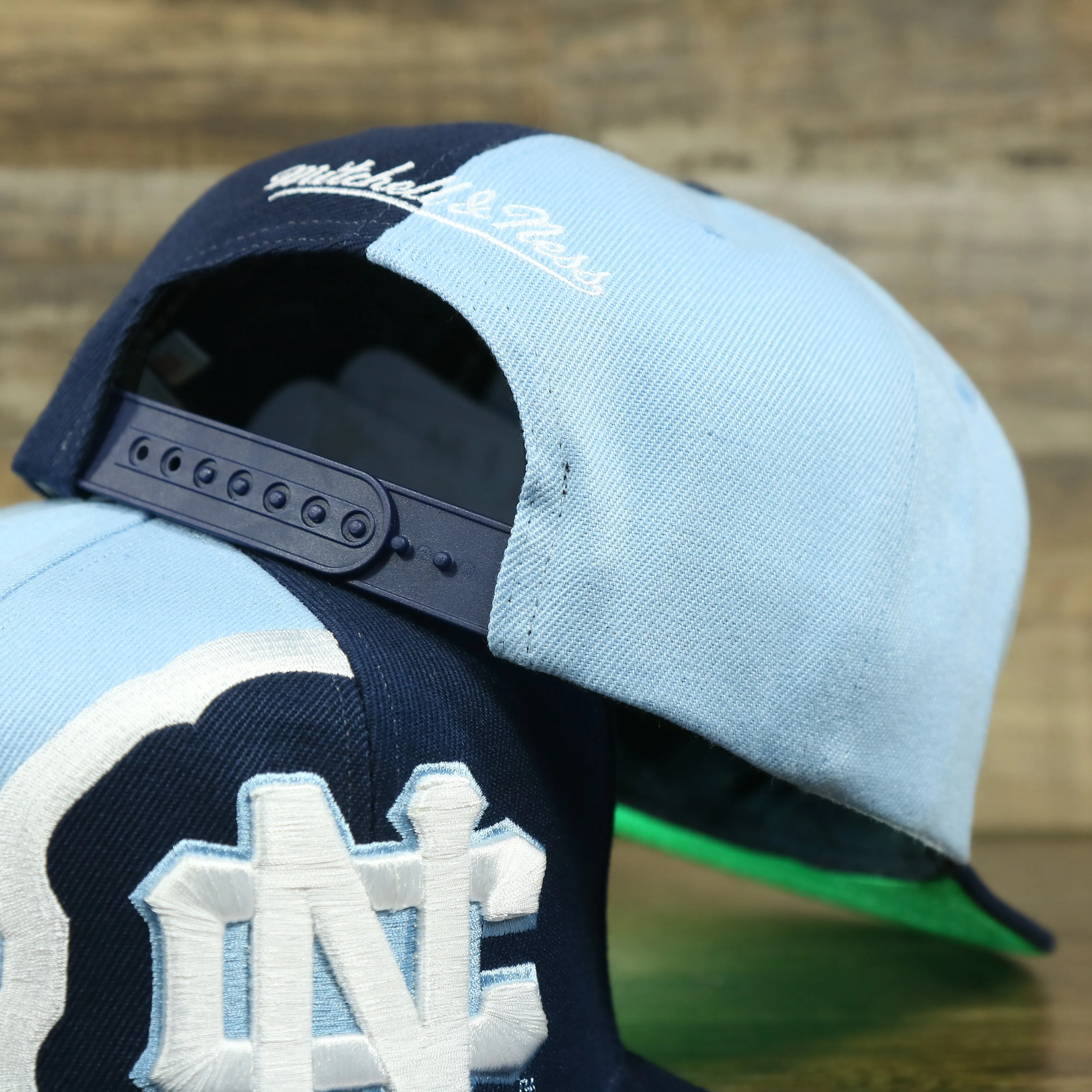 University of North Carolina Tar Heels Retroline Logo Outline Vintage Snapback Hat | Mitchell and Ness Tar Heels Snap Cap