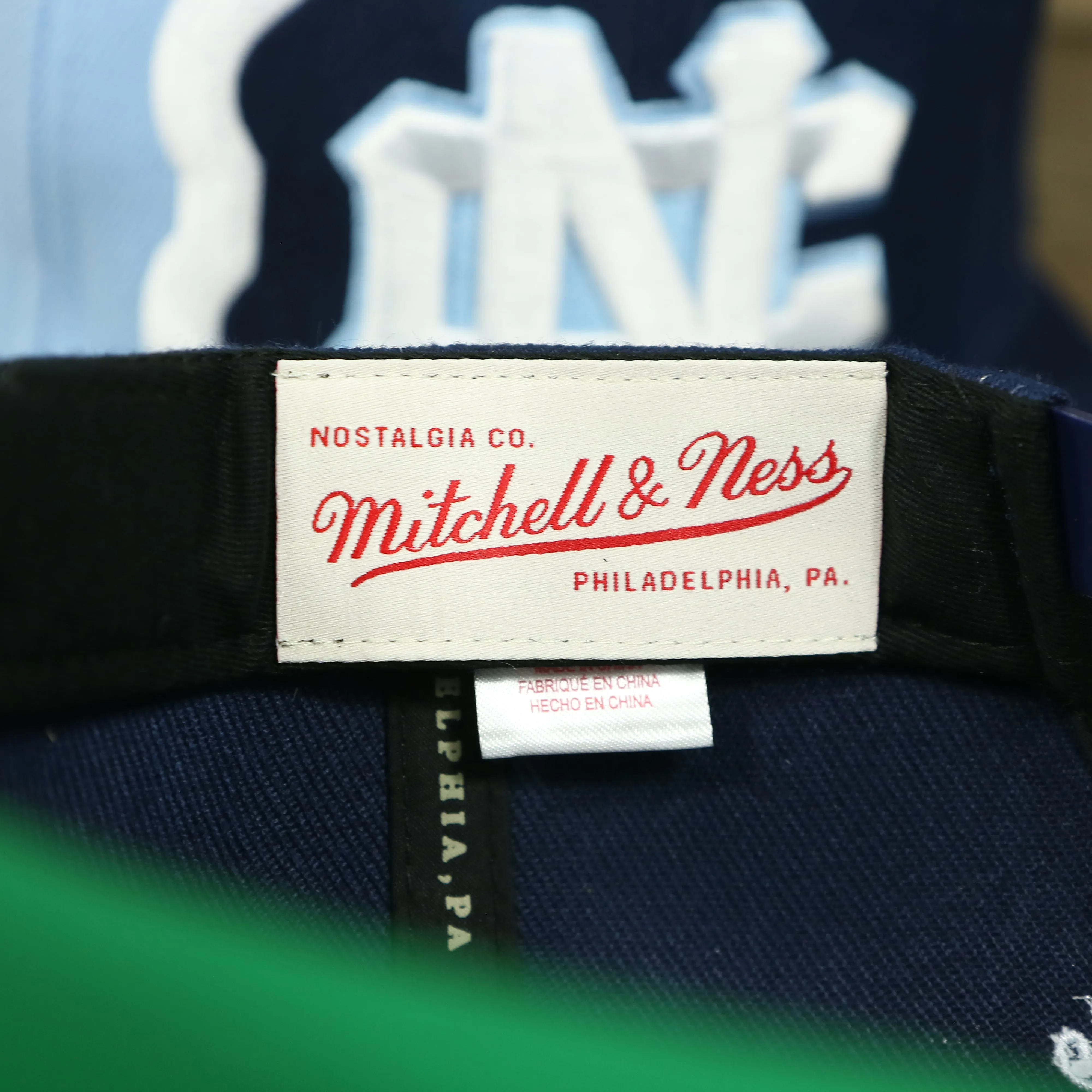 University of North Carolina Tar Heels Retroline Logo Outline Vintage Snapback Hat | Mitchell and Ness Tar Heels Snap Cap