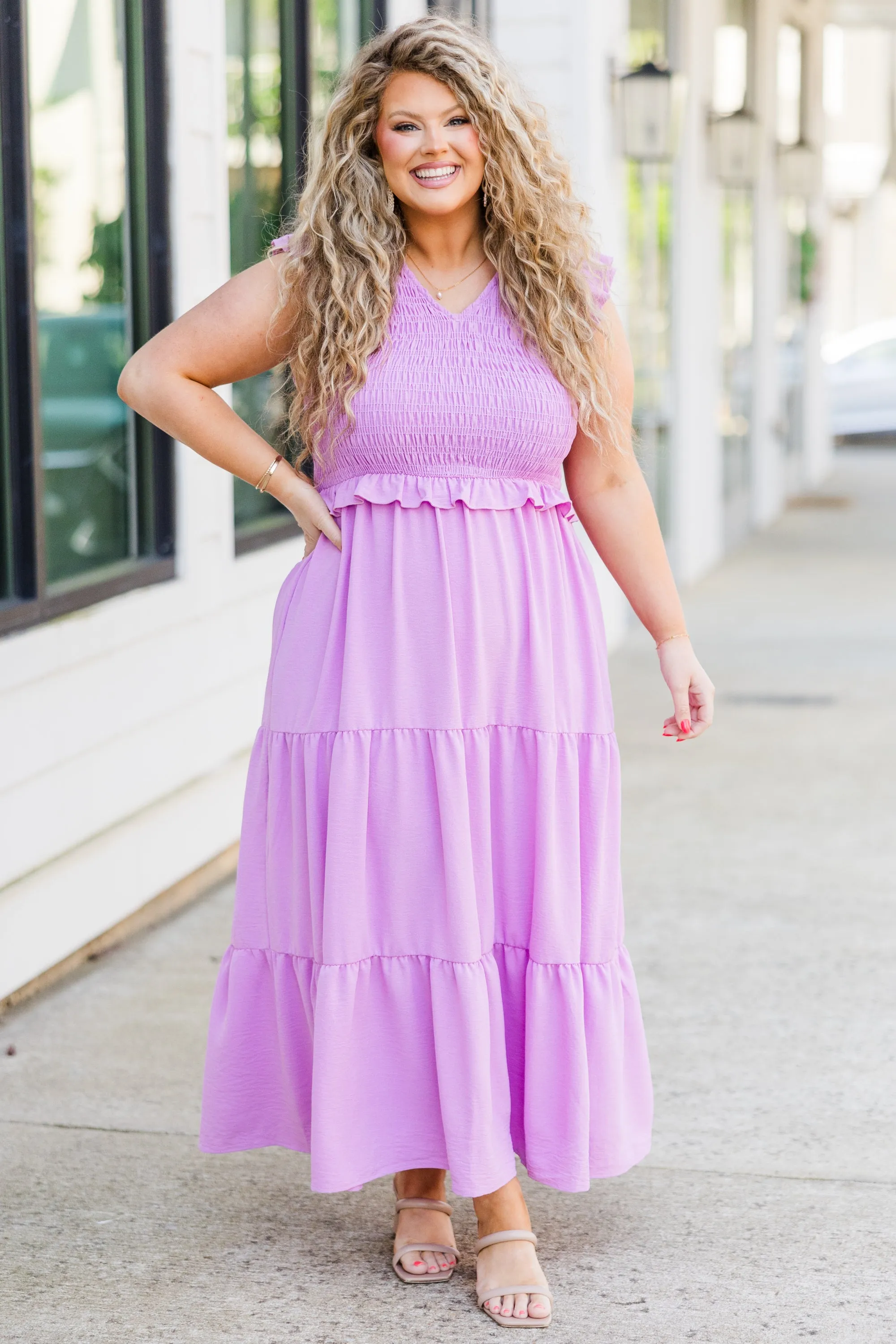 Untamed Beauty Midi Dress, Lavender