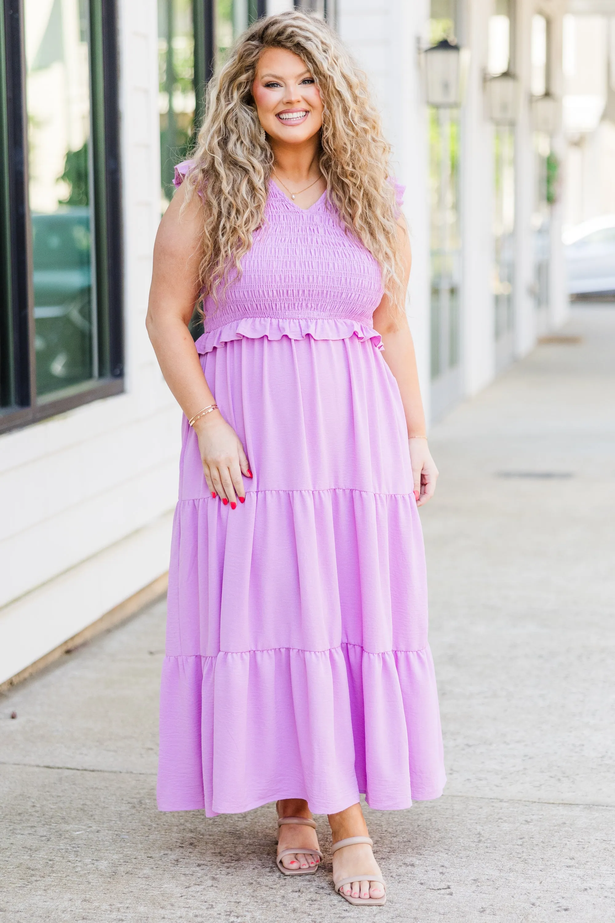 Untamed Beauty Midi Dress, Lavender