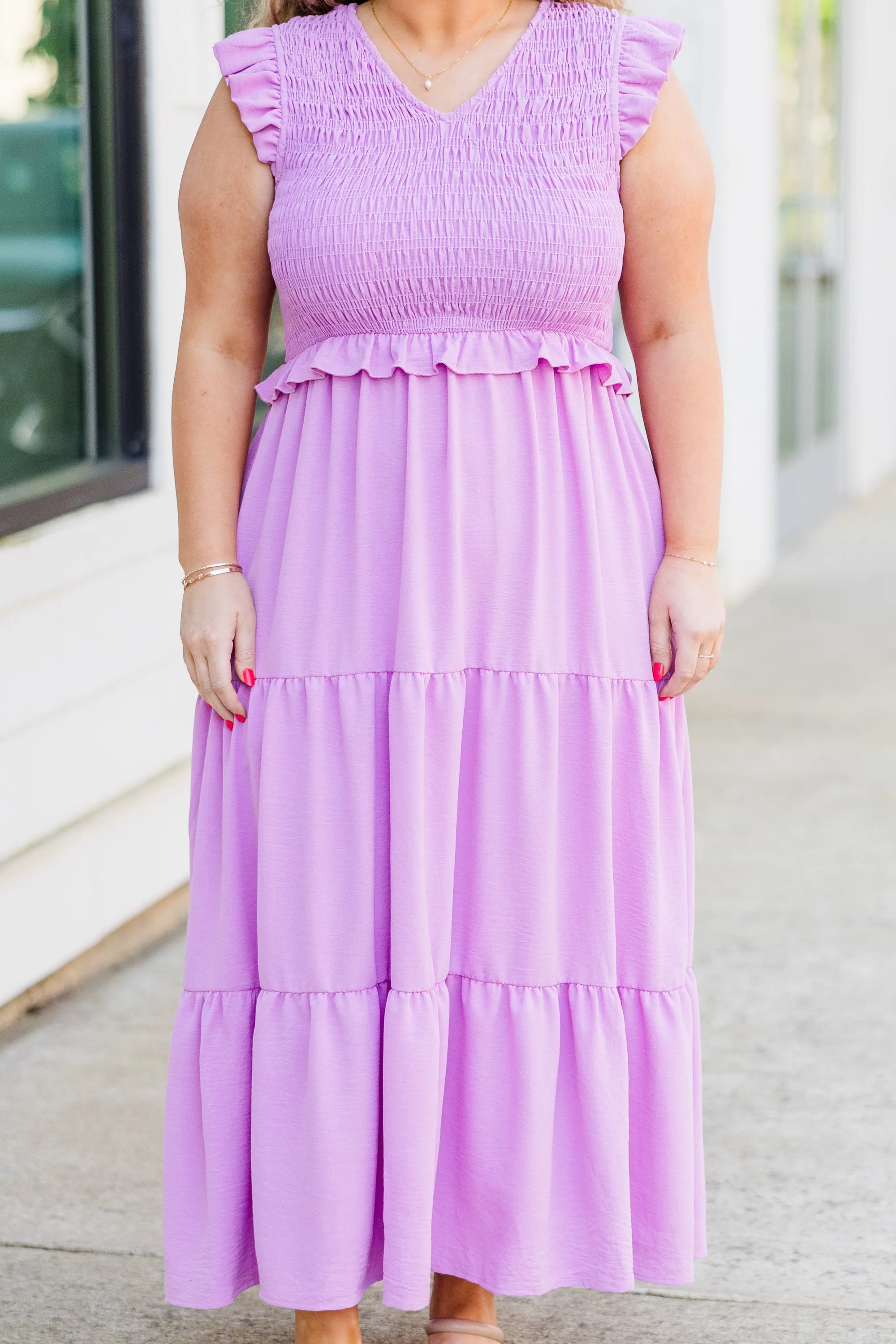 Untamed Beauty Midi Dress, Lavender