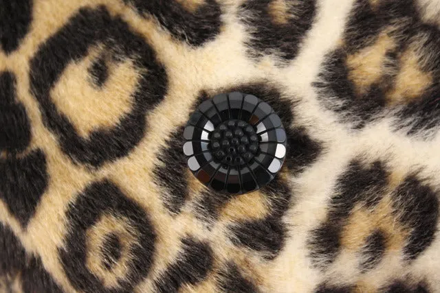 Vintage 60's SAFARI Leopard Faux Fur Coat