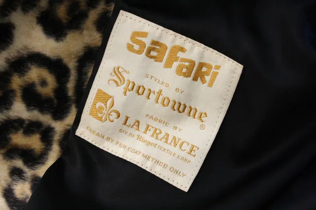 Vintage 60's SAFARI Leopard Faux Fur Coat