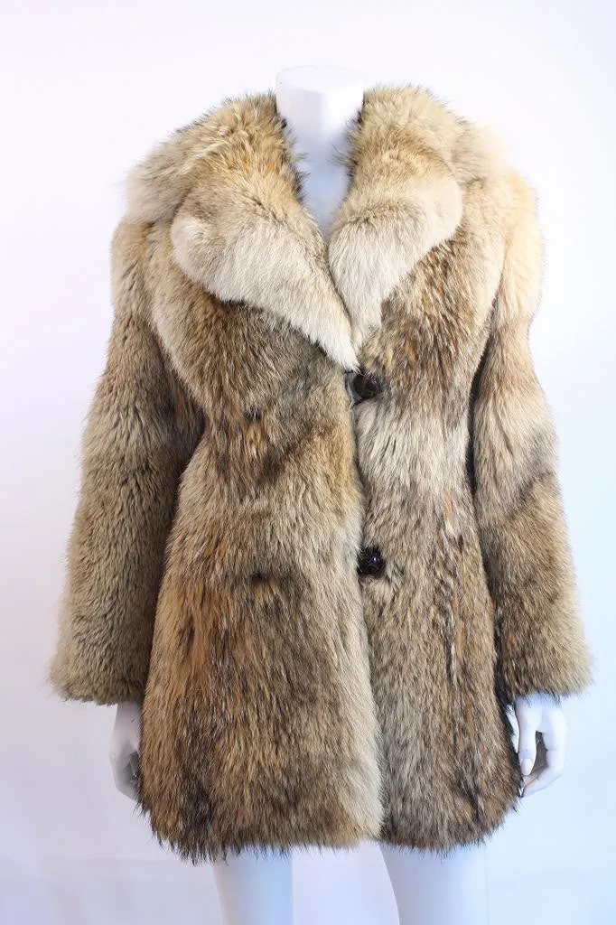 Vintage 70's Coyote Fur Coat