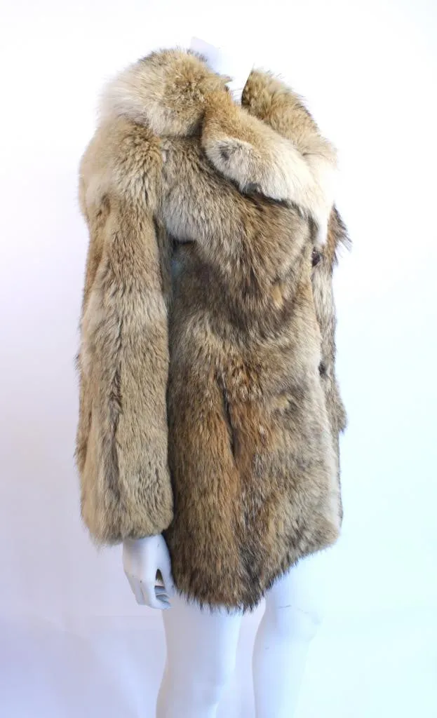 Vintage 70's Coyote Fur Coat