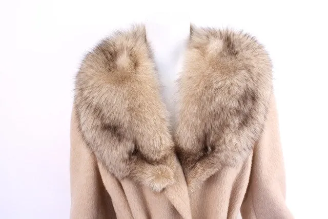 Vintage 70's Wrap Coat w/Fox Fur Collar