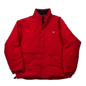 Vintage 90s Red + Black Ralph Lauren Polo Sport Spell-Out Reversible Puffer Coat/ Jacket - Extra Large