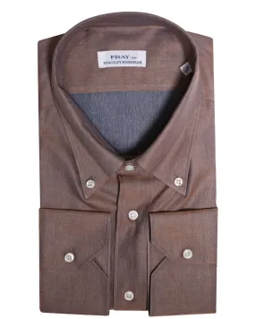 Washed Copper Cotton Boston Sportshirt