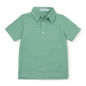 Will Performance Polo Shirt - Green and White Stripes