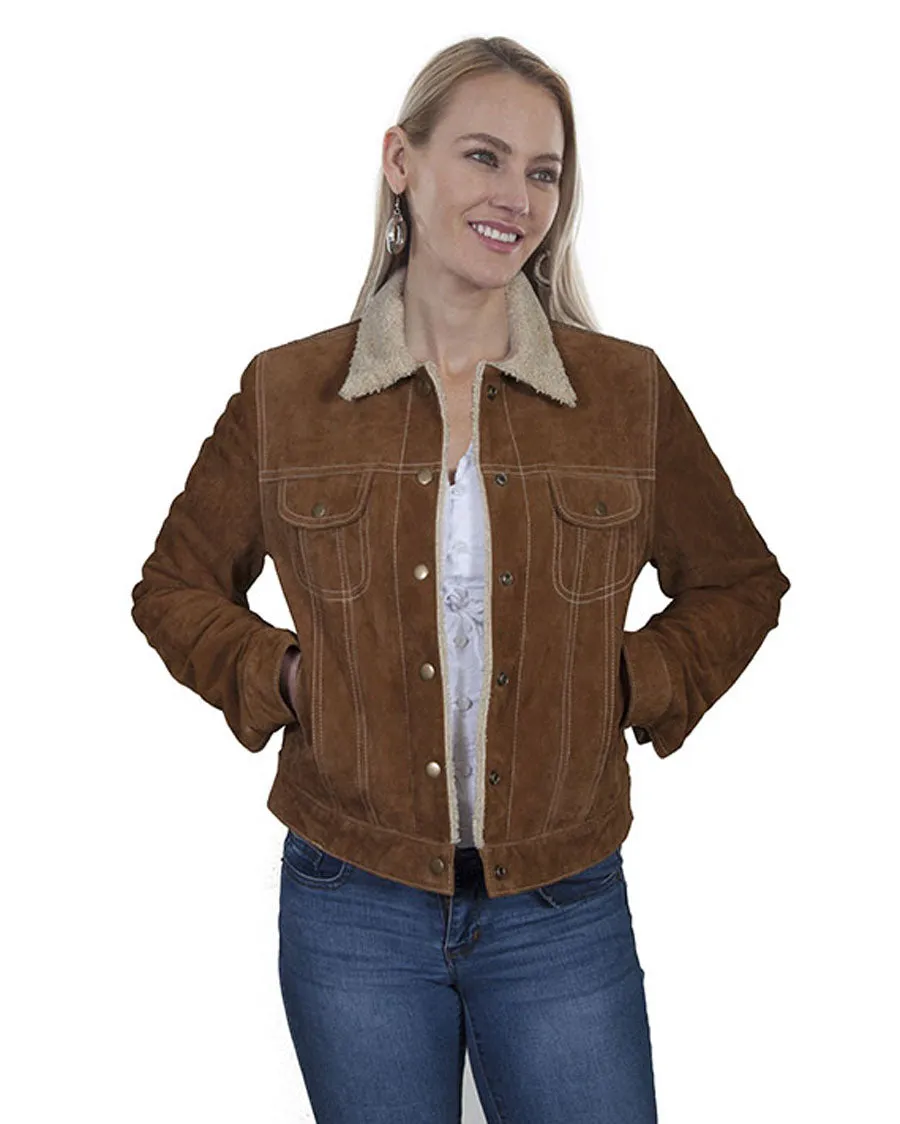 Women's Faux Shearling Jean Jacket