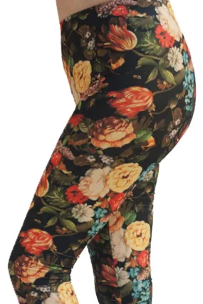 Women's Plus Beautiful Floral Pattern Leggings