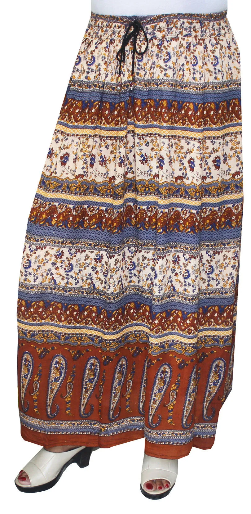 Womens Printed Indian Long Skirts Summer Ankle Length India Apparel