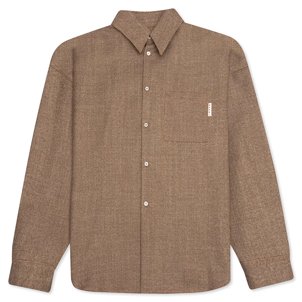 Woven Boxy Shirt - Raw Sienna