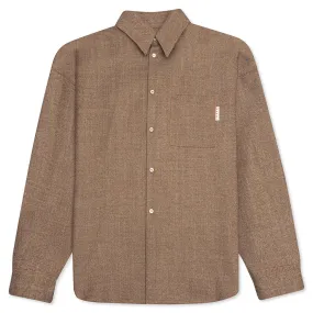 Woven Boxy Shirt - Raw Sienna