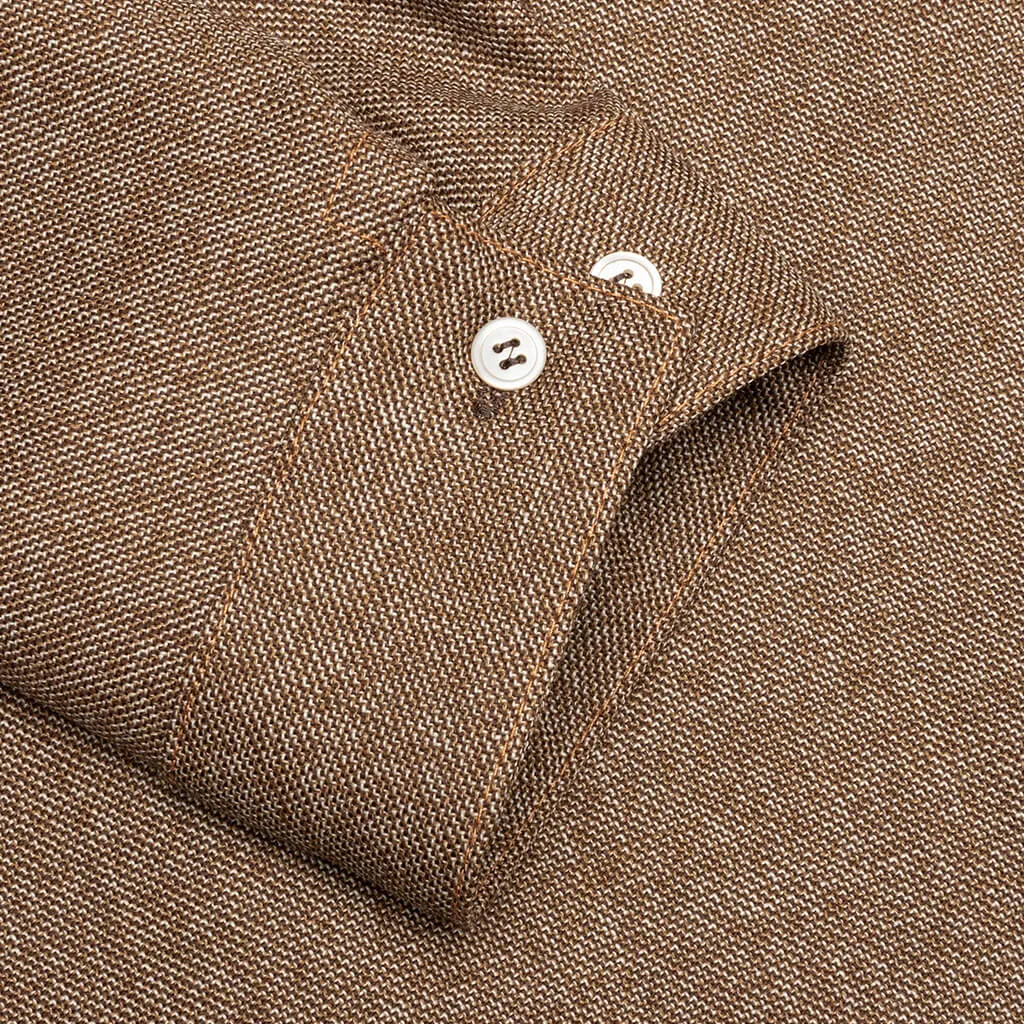 Woven Boxy Shirt - Raw Sienna