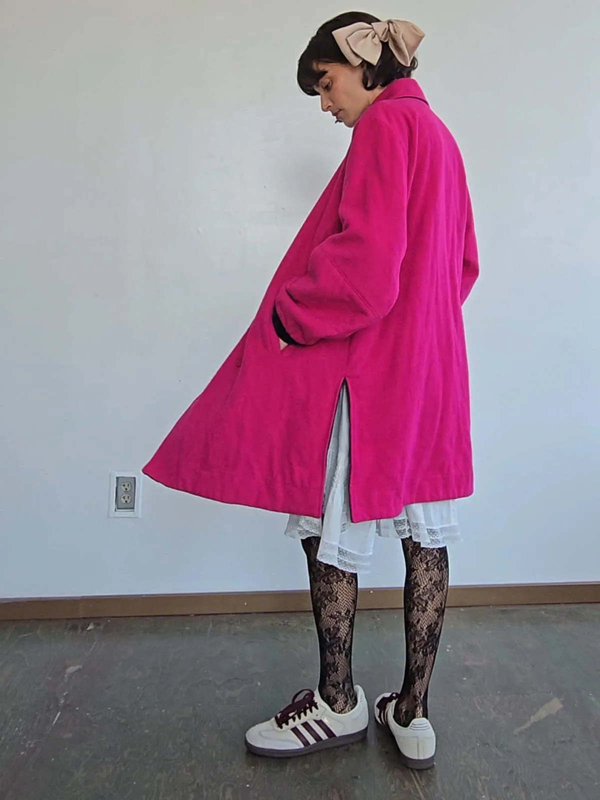 Yves Saint Laurent Coat - Bright Pink