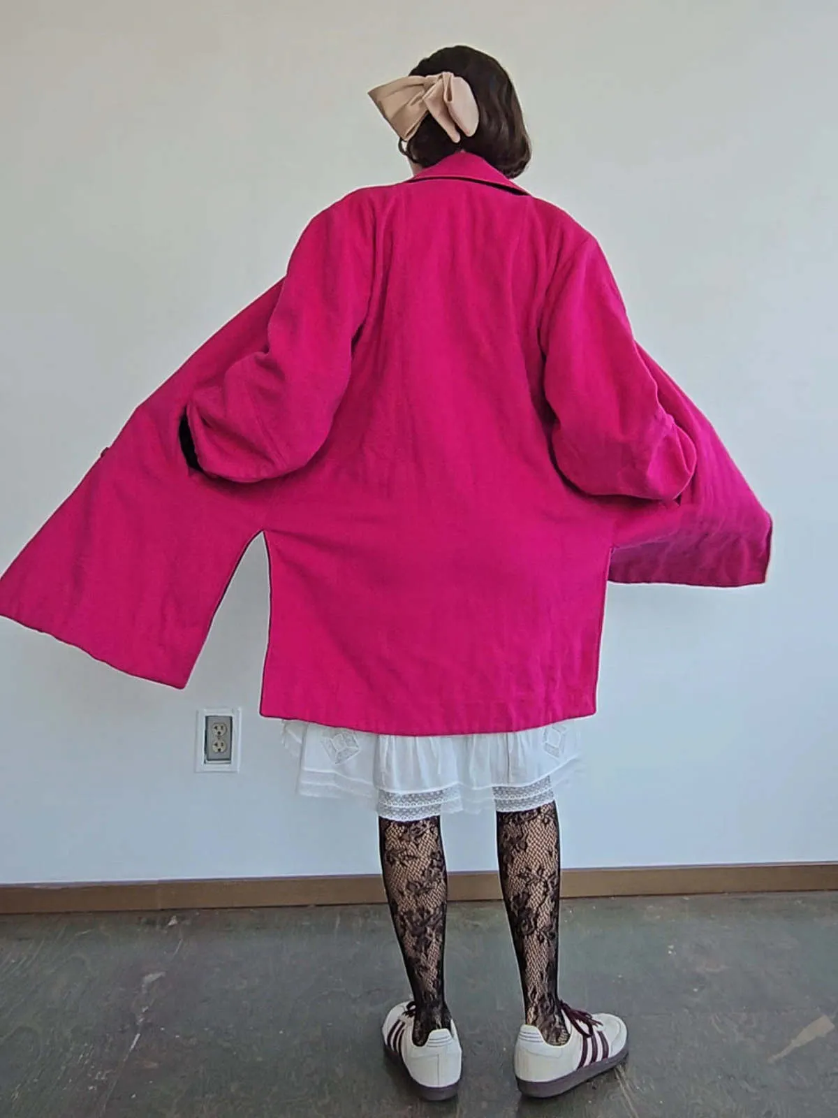 Yves Saint Laurent Coat - Bright Pink