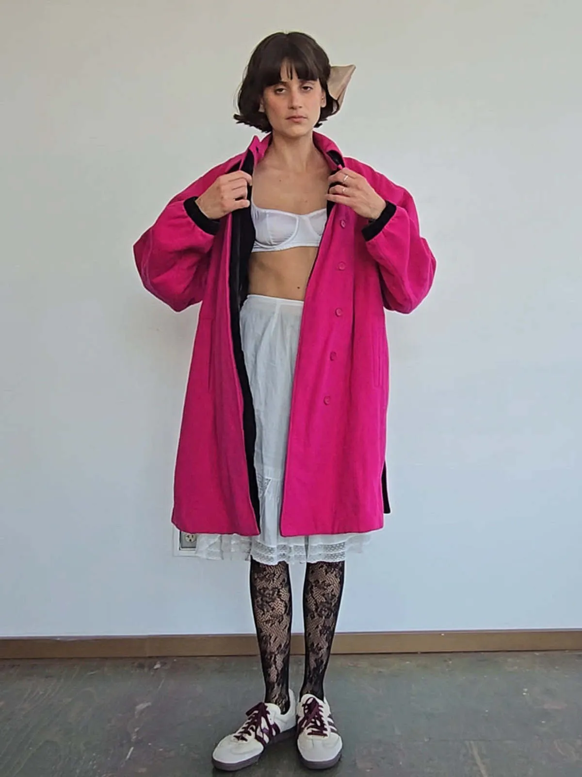 Yves Saint Laurent Coat - Bright Pink