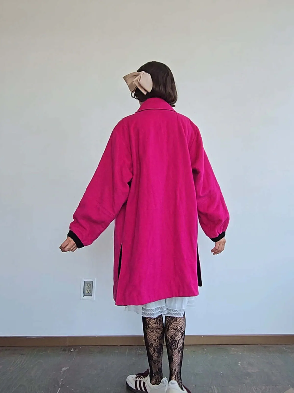 Yves Saint Laurent Coat - Bright Pink