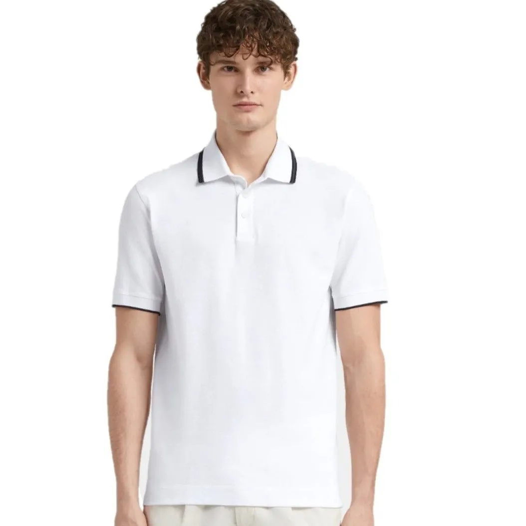 ZZegna Stretch Cotton Piquet Short-sleeve Polo