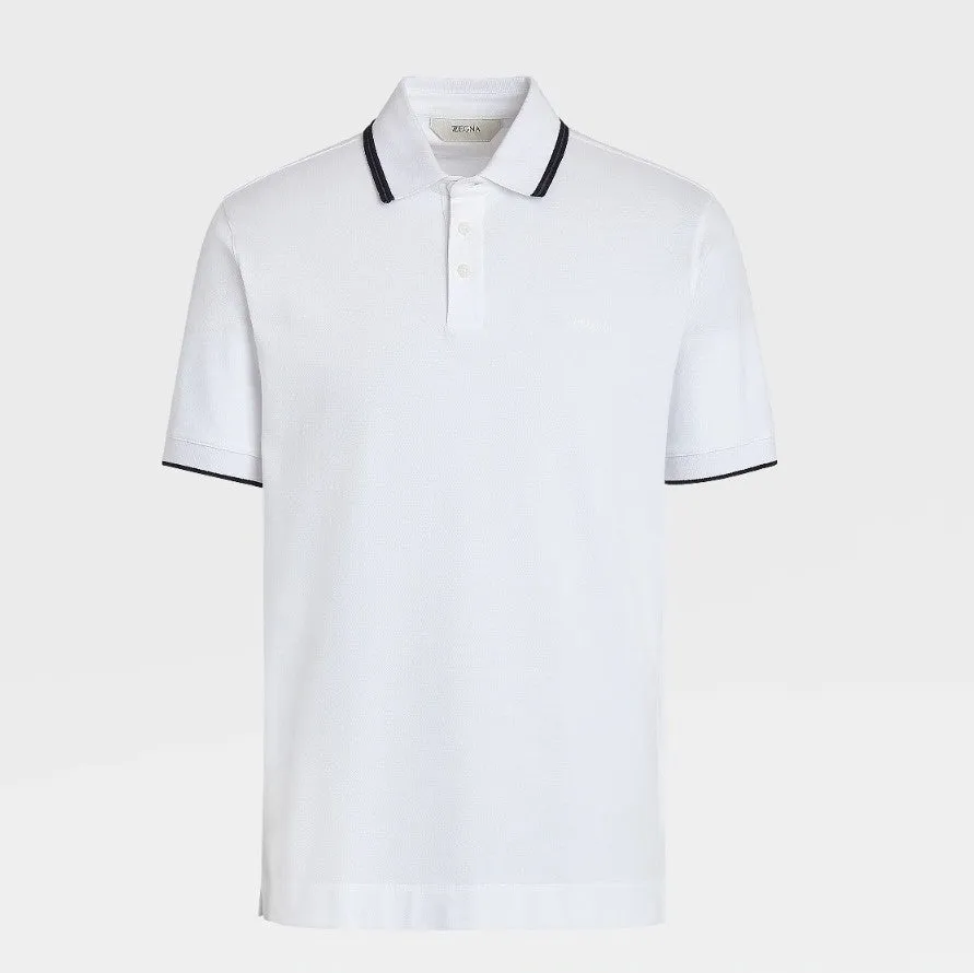 ZZegna Stretch Cotton Piquet Short-sleeve Polo